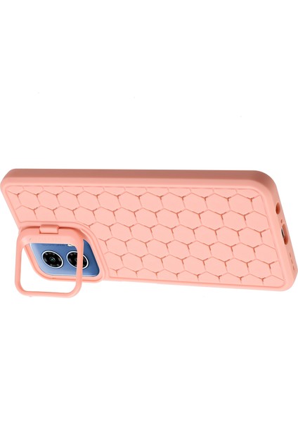 Motorola Moto G45 5G/G34 5g Kılıf Kickstand Tpu Telefon Kılıfı Petek Isı Dağılımı-Pembe (Yurt Dışından) modelleri