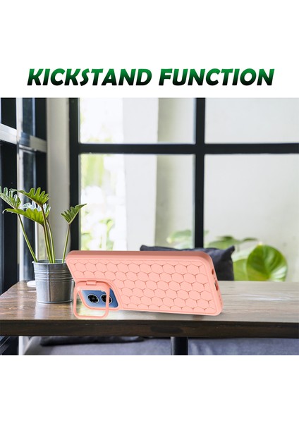 Motorola Moto G45 5G/G34 5g Kılıf Kickstand Tpu Telefon Kılıfı Petek Isı Dağılımı-Pembe (Yurt Dışından) fırsatları