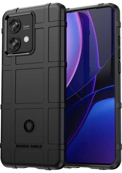 Motorola Edge 40 Neo 5g Kılıf Kare Izgara Doku Tpu Cep Telefonu Kılıfı-Siyah (Yurt Dışından)