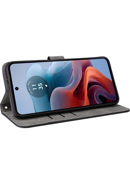 Motorola Moto G45 5G/G34 5g Manyetik Telefon Kılıfı Rfıd Engelleme Deri Kılıf-Siyah (Yurt Dışından) fırsatları