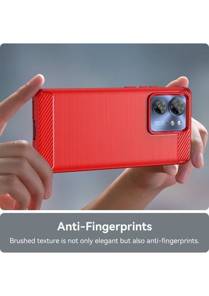 Motorola Edge (2023)/EDGE 40 5g Kılıf Tpu Karbon Fiber Dokulu Kabuk Ince Uyumlu Cep Telefonu Kılıfı-Kırmızı (Yurt Dışından) indirimleri