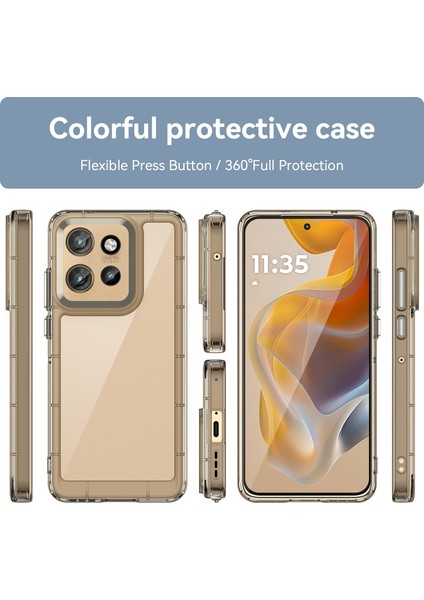 Motorola Edge 50 Neo 5g/moto S50 5g/thinkphone 25 5g Kılıf Tpu+Akrilik Koruyucu Şeffaf Telefon Kılıfı-Şeffaf Gri (Yurt Dışından) fiyatları