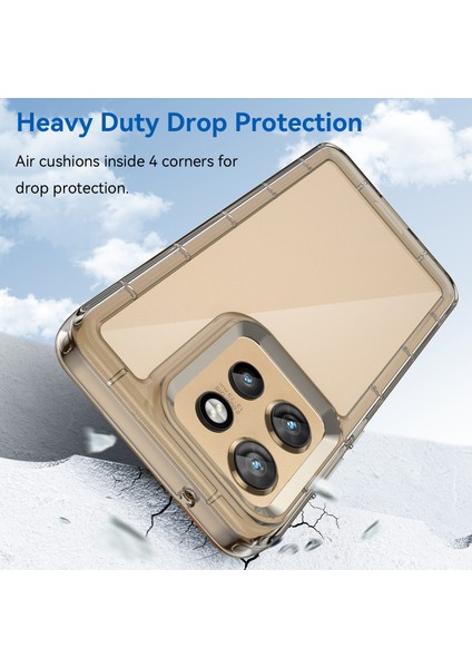 Motorola Edge 50 Neo 5g/moto S50 5g/thinkphone 25 5g Kılıf Tpu+Akrilik Koruyucu Şeffaf Telefon Kılıfı-Şeffaf Gri (Yurt Dışından) modelleri