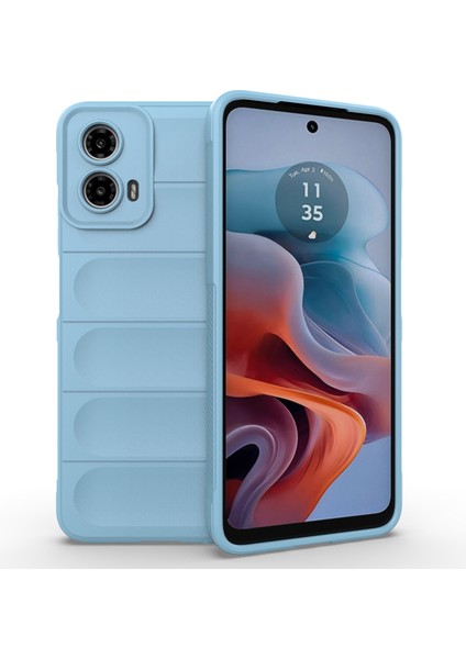 Motorola Moto G45 5G/G34 5g Telefon Kılıfı Tpu Düşme Koruması Sağlam Tasarım Kabuk-Bebek Mavisi (Yurt Dışından)