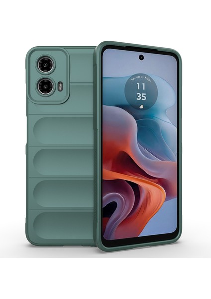 Motorola Moto G45 5G/G34 5g Telefon Kılıfı Tpu Düşme Koruması Sağlam Tasarım Kabuk-Yeşil (Yurt Dışından)