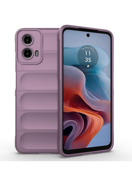 Motorola Moto G45 5G/G34 5g Telefon Kılıfı Tpu Düşme Koruması Sağlam Tasarım Kabuk-Açık Mor (Yurt Dışından)