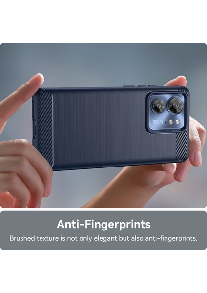 Motorola Edge (2023)/EDGE 40 5g Kılıf Tpu Karbon Fiber Dokulu Kabuk Ince Uyumlu Cep Telefonu Kılıfı-Mavi (Yurt Dışından) indirimleri