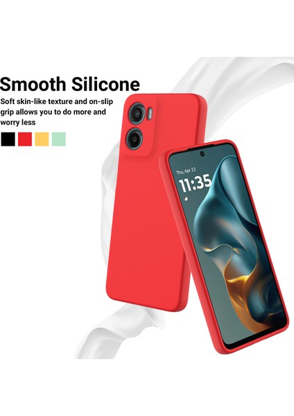 Motorola Moto E15 4g/motorola Moto G05 4g Kılıf Sıvı Silikon Telefon Arka Kapağı El Askısı Ile-Kırmızı (Yurt Dışından) modelleri