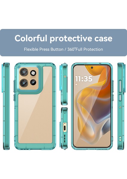 Motorola Edge 50 Neo 5g/moto S50 5g/thinkphone 25 5g Kılıf Tpu+Akrilik Koruyucu Şeffaf Telefon Kılıfı-Şeffaf Mavi (Yurt Dışından) fiyatları