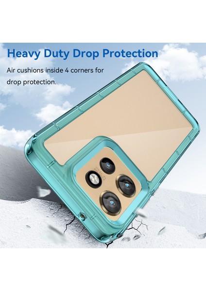 Motorola Edge 50 Neo 5g/moto S50 5g/thinkphone 25 5g Kılıf Tpu+Akrilik Koruyucu Şeffaf Telefon Kılıfı-Şeffaf Mavi (Yurt Dışından) modelleri