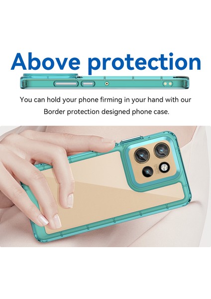 Motorola Edge 50 Neo 5g/moto S50 5g/thinkphone 25 5g Kılıf Tpu+Akrilik Koruyucu Şeffaf Telefon Kılıfı-Şeffaf Mavi (Yurt Dışından) fırsatları