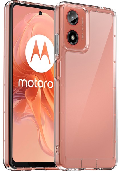 Motorola Moto E14 4G/G04 4G/G04S 4G/G24 4g Kılıf Tpu+Akrilik Düşmeye Dayanıklı Telefon Arka Kapağı-Şeffaf (Yurt Dışından)