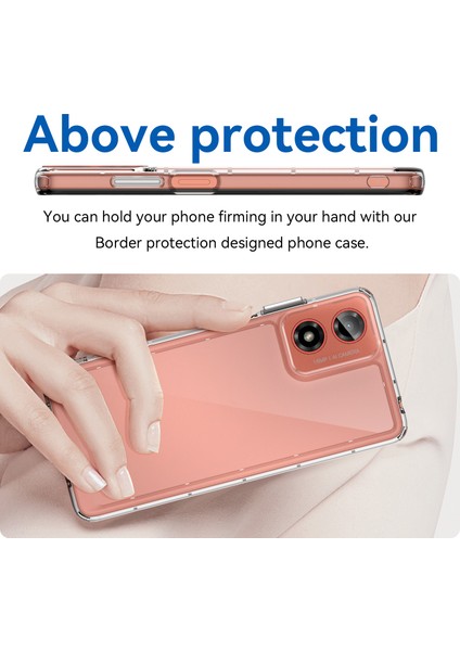 Motorola Moto E14 4G/G04 4G/G04S 4G/G24 4g Kılıf Tpu+Akrilik Düşmeye Dayanıklı Telefon Arka Kapağı-Şeffaf (Yurt Dışından) fırsatları