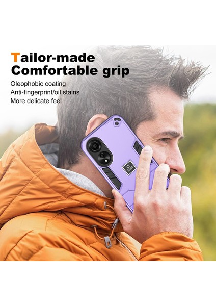 Oppo A78 4g Kılıf Koruyucu Pc+Tpu Çift Katmanlı Hibrit Telefon Kılıfı-Mor (Yurt Dışından) fırsatları