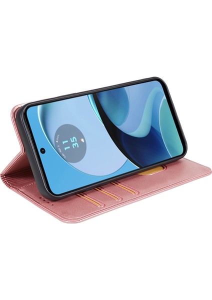 Motorola Moto G14 4g Için Pu Deri Flip Kılıf, Stand Cüzdan Dana Dokusu Manyetik Kapatma Telefon Kılıfı-Gül Altını (Yurt Dışından) indirimleri