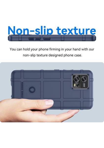 Motorola Moto G72 4g Çizilmez Sağlam Kare Izgara Doku Tpu Kapak Koruyucu Telefon Kılıfı-Mavi (Yurt Dışından) fırsatları