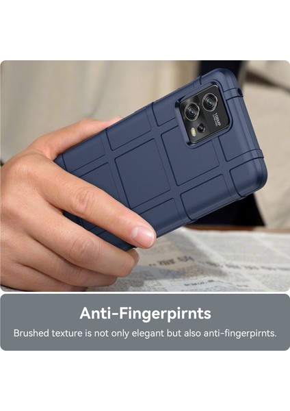 Motorola Moto G72 4g Çizilmez Sağlam Kare Izgara Doku Tpu Kapak Koruyucu Telefon Kılıfı-Mavi (Yurt Dışından) indirimleri