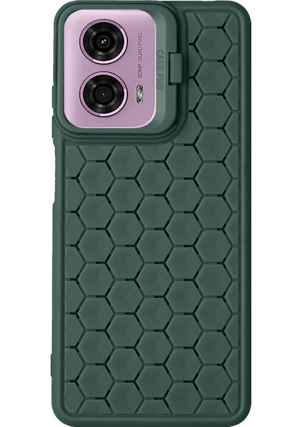 Motorola Moto E14 4G/G04 4G/G04S 4G/G24 4g Kılıf Tpu Telefon Kılıfı Isı Dağıtıcı Lens Çerçevesi Destek Ayağı-Ordu Yeşili (Yurt Dışından) fiyatları