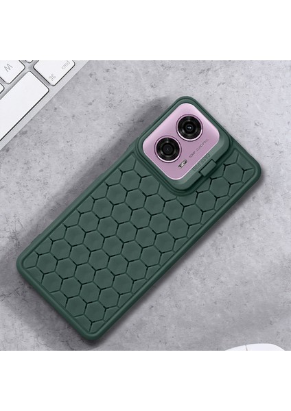 Motorola Moto E14 4G/G04 4G/G04S 4G/G24 4g Kılıf Tpu Telefon Kılıfı Isı Dağıtıcı Lens Çerçevesi Destek Ayağı-Ordu Yeşili (Yurt Dışından) indirimleri