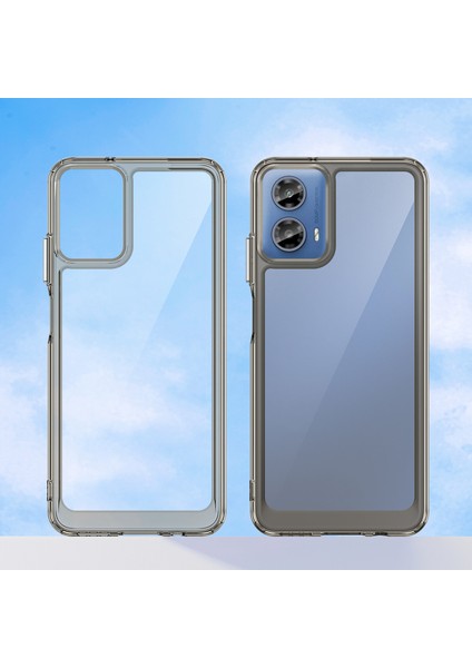 Motorola Moto G45 5G/G34 5g Kılıf Darbeye Dayanıklı Tpu+Akrilik Cep Telefonu Kılıfı-Şeffaf Gri (Yurt Dışından) fiyatları