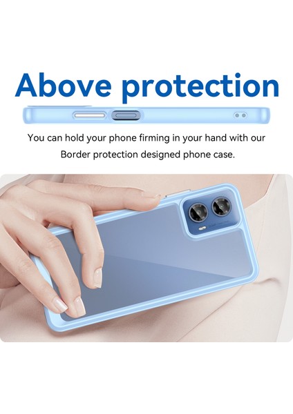 Motorola Moto G45 5G/G34 5g Kılıf Darbeye Dayanıklı Tpu+Akrilik Cep Telefonu Kılıfı-Mavi (Yurt Dışından) fırsatları