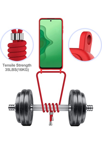 Motorola Moto G14 4g Kılıf Sıvı Silikon Kart Tutucu Arka Telefon Kılıfı Kordonlu-Kırmızı (Yurt Dışından) indirimleri