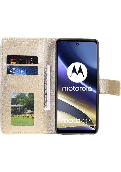 Motorola Moto G51 5g Için Mandala Çiçek Baskılı Telefon Kılıfı, Pu Deri Darbeye Dayanıklı Cüzdan Kılıf Standı Kabuk Bilek Kayışı Ile-Altın (Yurt Dışından) fırsatları