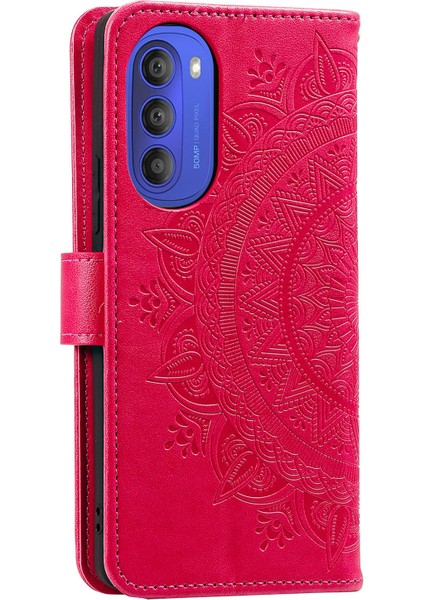 Motorola Moto G51 5g Için Mandala Çiçek Baskılı Telefon Kılıfı, Pu Deri Darbeye Dayanıklı Cüzdan Kılıf Standı Kabuk Bilek Kayışı Ile-Gül (Yurt Dışından) modelleri