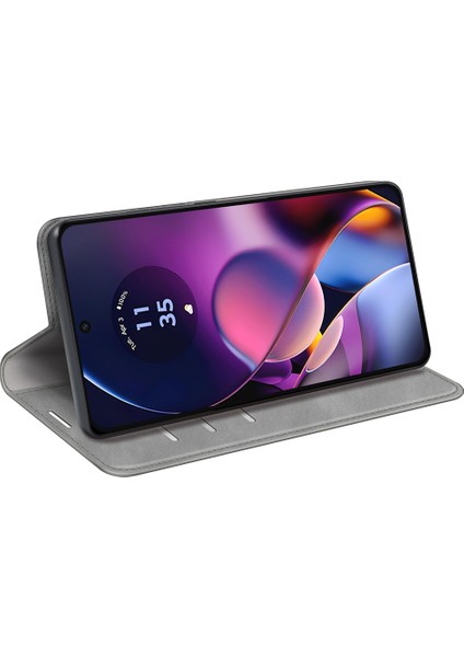 Motorola Moto G54 5g Telefon Kılıfı Cüzdan Standı Pu Deri Cilt Dokunuşlu Cep Telefonu Kılıfı-Gri (Yurt Dışından) modelleri