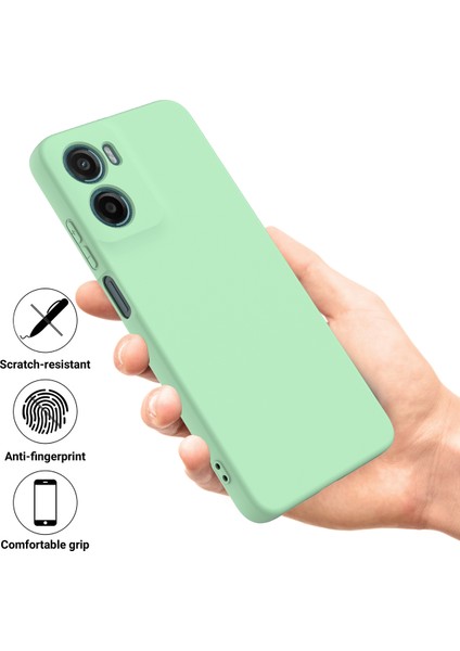 Motorola Moto E15 4g/motorola Moto G05 4g Kılıf Sıvı Silikon Telefon Arka Kapağı El Kayışı Ile-Yeşil (Yurt Dışından) fiyatları