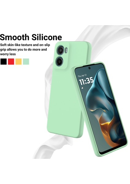 Motorola Moto E15 4g/motorola Moto G05 4g Kılıf Sıvı Silikon Telefon Arka Kapağı El Kayışı Ile-Yeşil (Yurt Dışından) modelleri