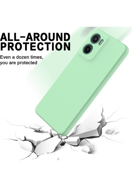 Motorola Moto E15 4g/motorola Moto G05 4g Kılıf Sıvı Silikon Telefon Arka Kapağı El Kayışı Ile-Yeşil (Yurt Dışından) indirimleri