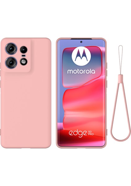 Motorola Edge 50 Pro 5g Kılıf Yumuşak Sıvı Silikon Telefon Kılıfı Cep Telefonu Aksesuarları -Pembe (Yurt Dışından)