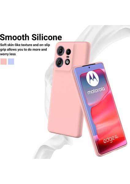 Motorola Edge 50 Pro 5g Kılıf Yumuşak Sıvı Silikon Telefon Kılıfı Cep Telefonu Aksesuarları -Pembe (Yurt Dışından) modelleri