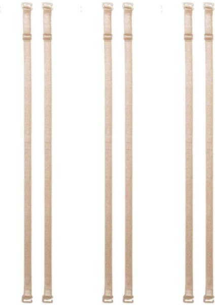 Kadın Ten Rengi Sütyen Askısı 3'lü Paket Ayarlanabilir Kaymaz