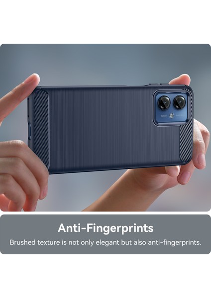 Motorola Moto G14 4g Için Yumuşak Tpu Fırçalanmış Kılıf, Karbon Fiber Dokulu Telefon Kılıfı-Mavi (Yurt Dışından) indirimleri