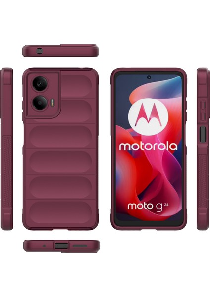 Motorola Moto G24 4G/E14 4g Kılıf Düşmeye Karşı Yumuşak Tpu Sağlam Telefon Arka Kapağı-Şarap Kırmızısı (Yurt Dışından) indirimleri