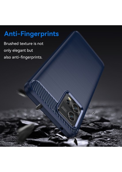 Motorola Moto G72 4g Düşme Koruması Esnek Tpu Telefon Arka Kapağı Fırçalanmış Karbon Fiber Doku Cep Telefonu Kılıfı-Mavi (Yurt Dışından) fırsatları