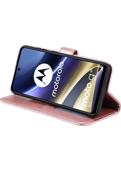 Motorola Moto G51 5g Için Mandala Çiçek Baskılı Telefon Kılıfı, Pu Deri Darbeye Dayanıklı Cüzdan Kılıf Standı Kabuk Bilek Kayışı Ile-Gül Altını (Yurt Dışından) indirimleri