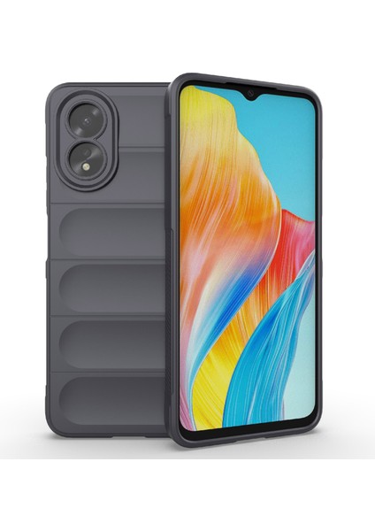 Oppo A38 4g Kılıf Düşmeye Dayanıklı Sağlam Telefon Tpu Kılıfı-Koyu Gri (Yurt Dışından)