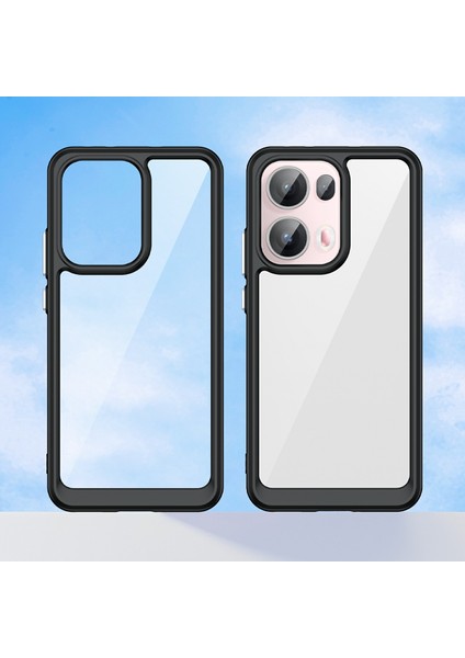 Oppo RENO13 Pro 5g Kılıf Tpu+Akrilik Koruyucu Şeffaf Telefon Kılıfı-Siyah (Yurt Dışından) fiyatları