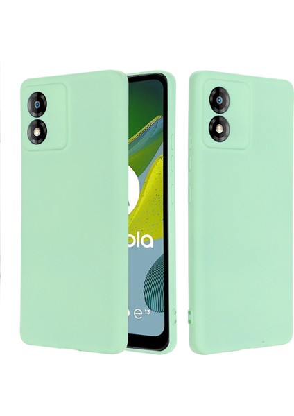 Motorola Moto E13 4g Anti-Toz Telefon Kılıfı Sıvı Silikon Yumuşak Astar Telefon Kılıfı Kılıfı Kayışlı-Yeşil (Yurt Dışından) fiyatları