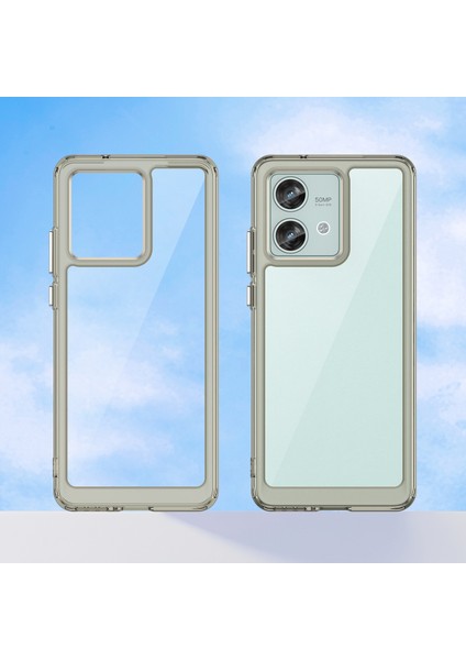 Motorola Edge 40 Neo 5g Kılıf Çizilmez Tpu+Akrilik Cep Telefonu Arka Kapağı-Şeffaf Gri (Yurt Dışından) fiyatları