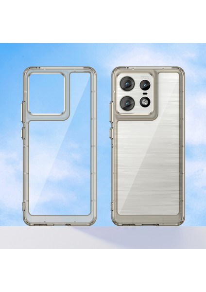 Motorola Edge 50 Pro 5g Kılıf Tpu Çerçeve+Akrilik Arka Hibrit Telefon Kılıfı-Şeffaf Gri (Yurt Dışından) modelleri