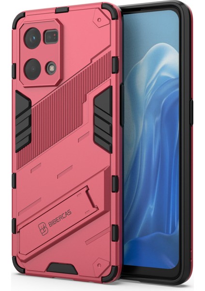 Oppo Reno7 4g Arka Kılıf Kickstand Pc Yumuşak Tpu Telefon Kılıfı-Gül (Yurt Dışından)