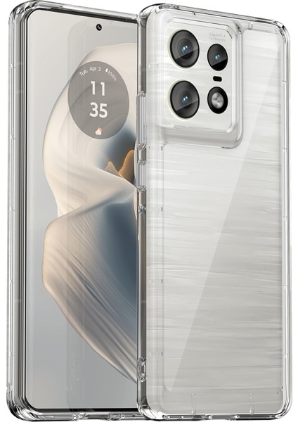 Motorola Edge 50 Pro 5g Kılıf Tpu Çerçeve+Akrilik Arka Hibrit Telefon Kılıfı-Şeffaf (Yurt Dışından)