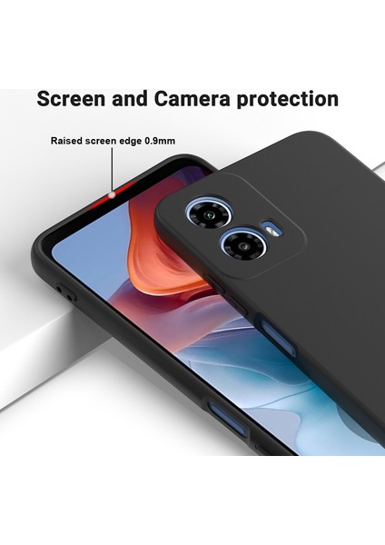 Motorola Moto G45 5g Kılıf Sıvı Silikon Çizilmez Telefon Kılıfı El Kayışı Ile-Siyah (Yurt Dışından) fırsatları