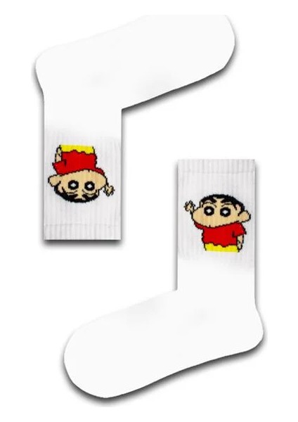 Shinnosuke Desenli Unisex Atletik Çorap