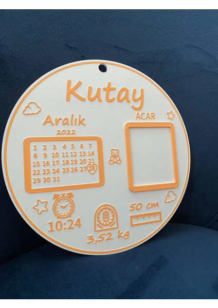 Kişiye Özel Yenidoğan Bebek Doğum Panosu | Isimli, Fotoğraflı, Tarihli Estetik Duvar Süsü fiyatları