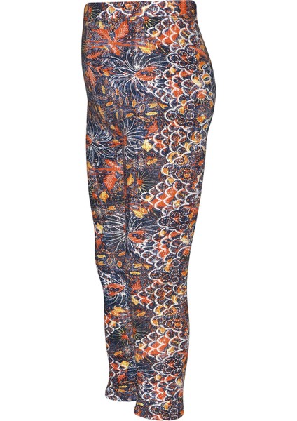 Turuncu Yaprak Kız Çocuk Desenli Mevsimlik Tayt fiyatları